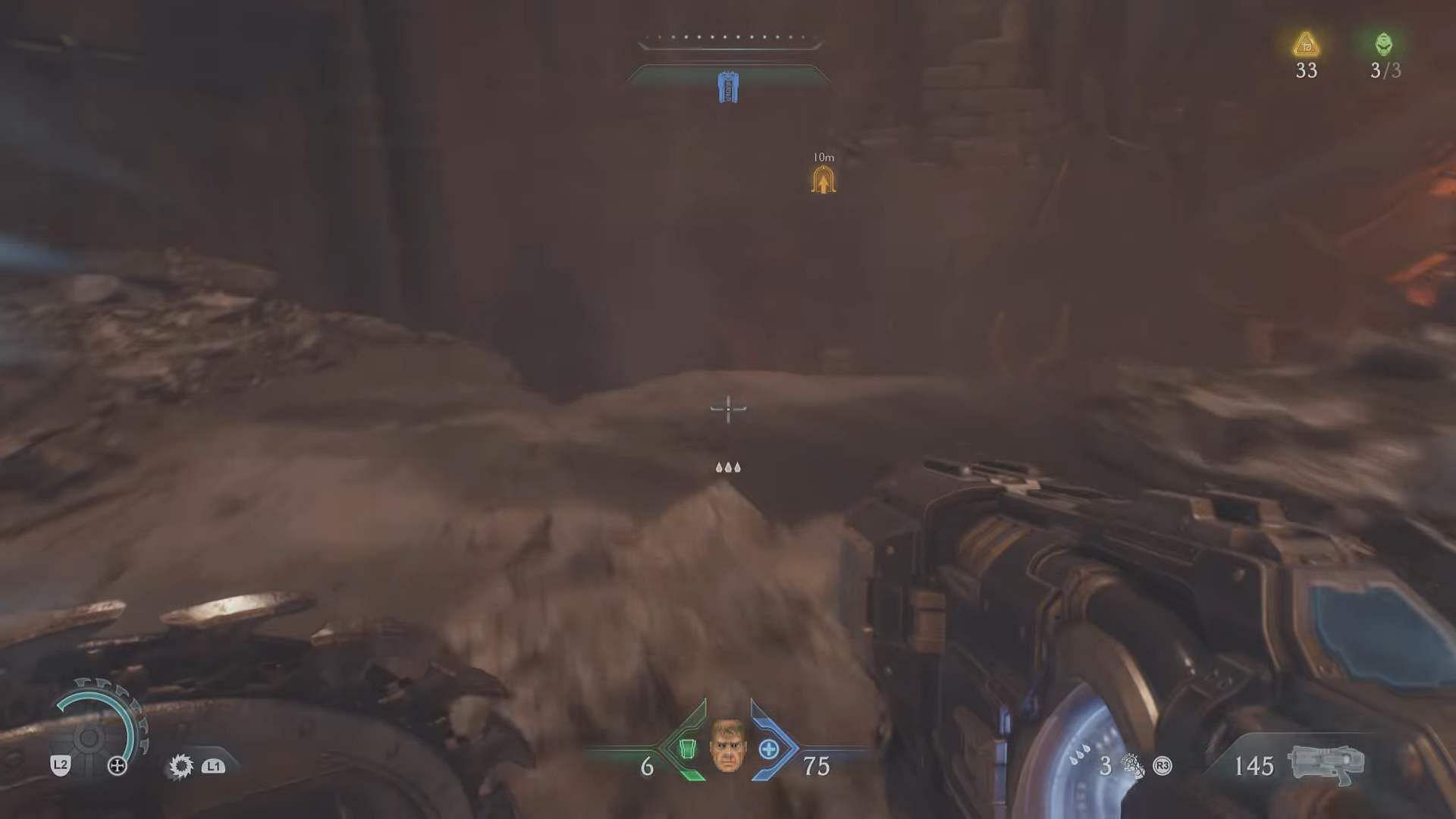 Jump down from the hole to reach the lower area (Image via Sportskeeda Gaming/Bethesda Softworks)